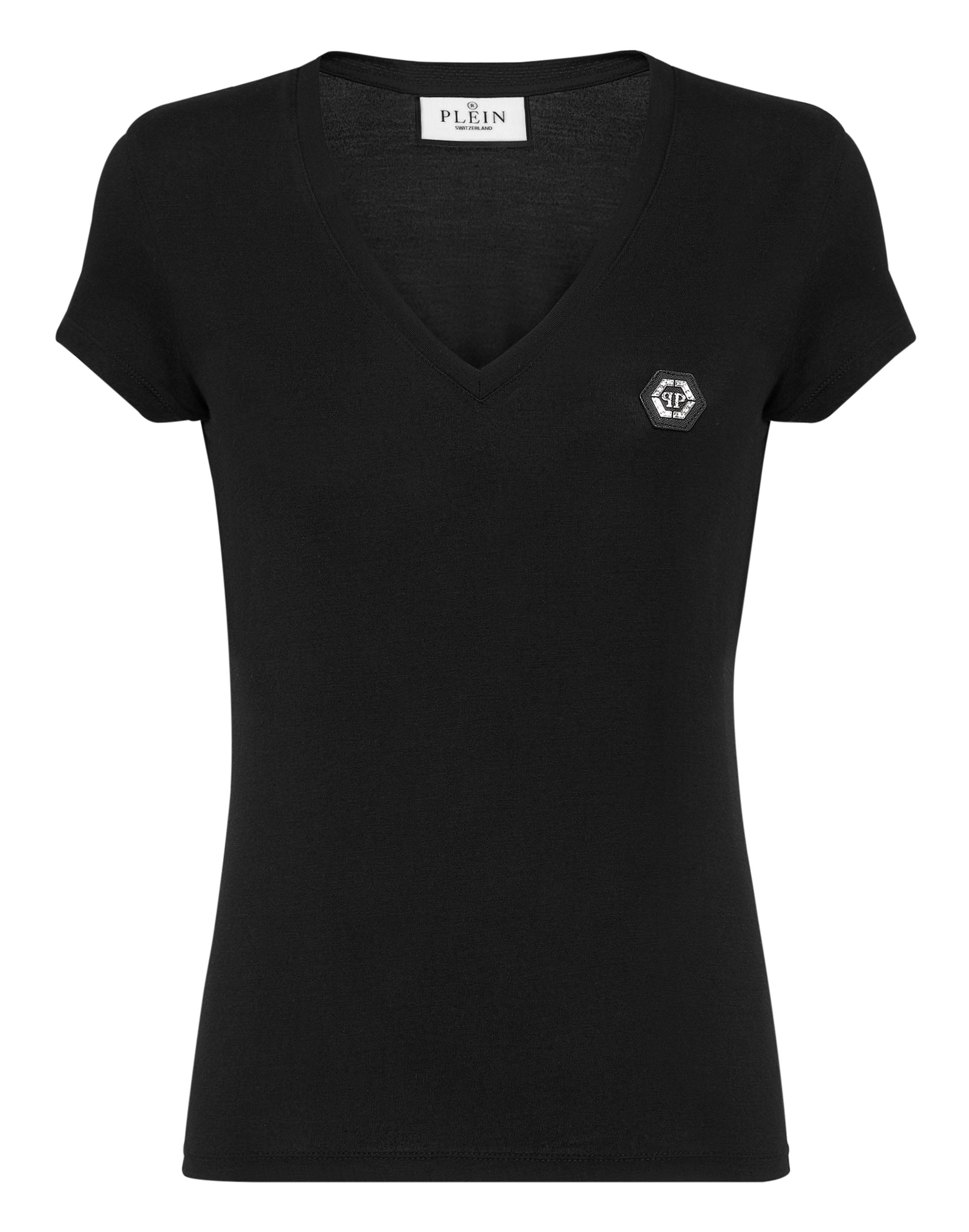 

Футболка с V-образным вырезом Sexy Pure Fit Hexagon PHILIPP PLEIN, черный