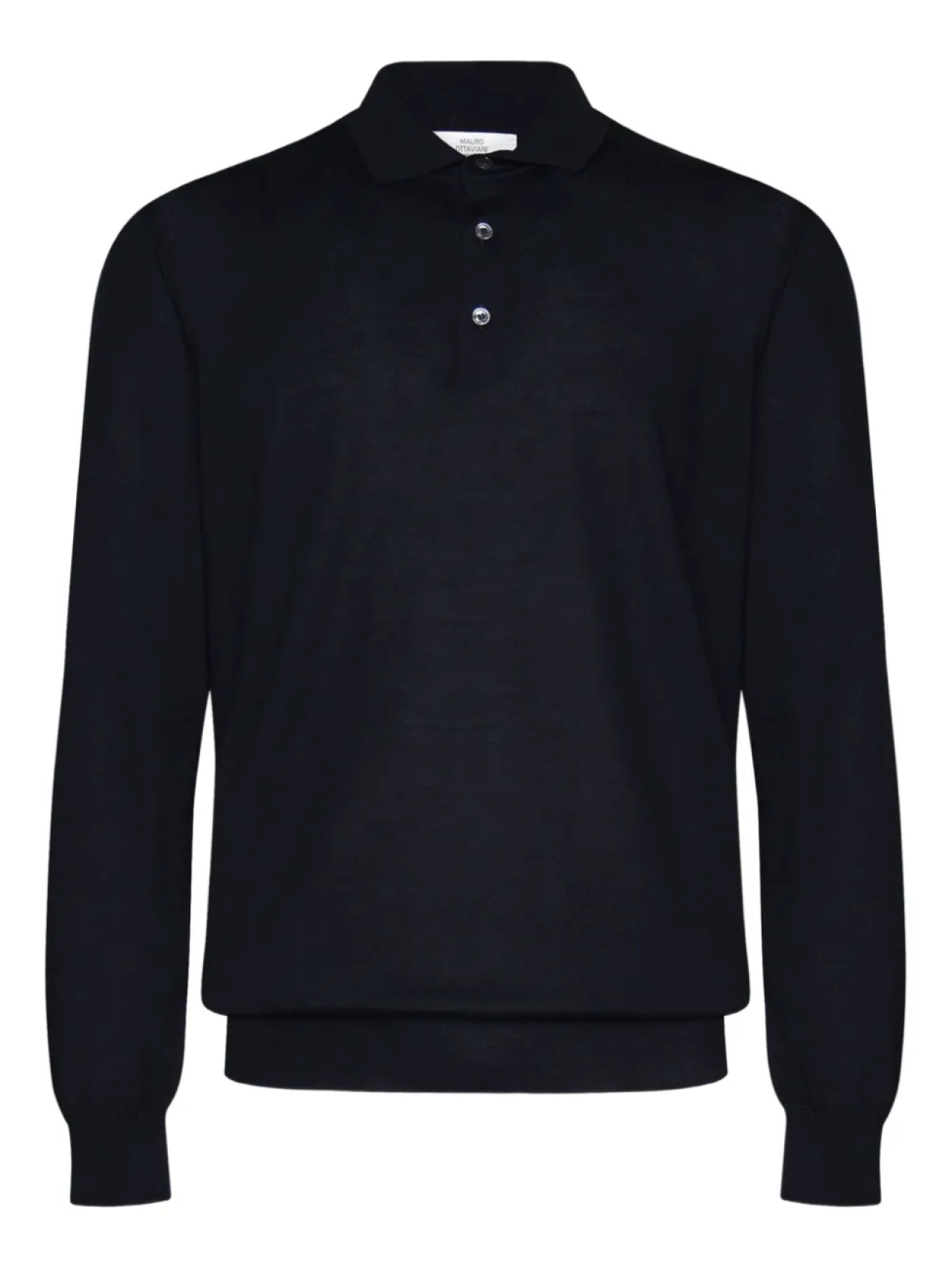 

Рубашка-поло на пуговицах с длинными рукавами Mauro Ottaviani, черный