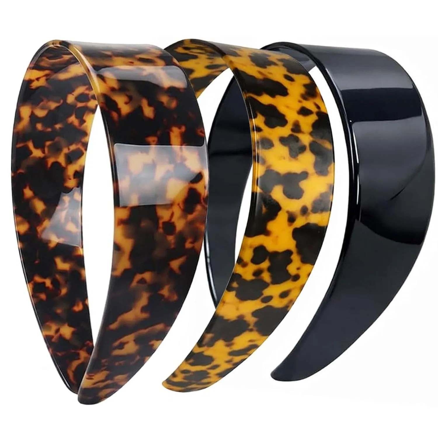 Женский ободок для волос «Tortoise Shell» 3.8 см от BESTYASH Generisch, 3 Pieces.