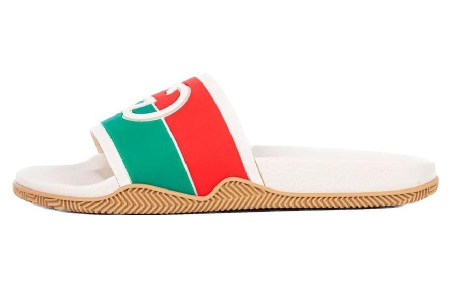 

Сандалии GUCCI Interlocking G Web Stripe Slides