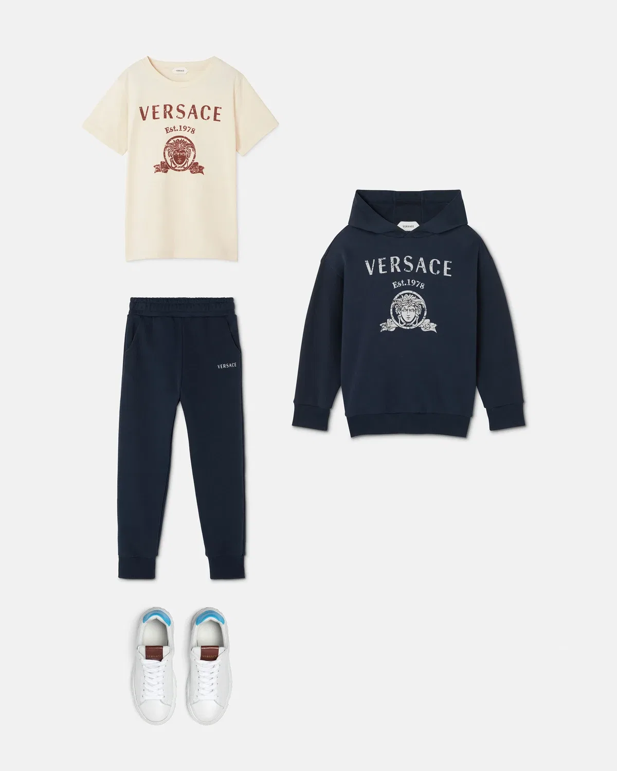 Детская футболка из джерси с принтом VERSACE, белый — фото 2