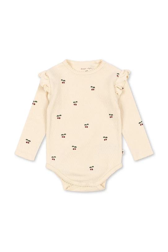 

Детский комбинезон SUI FRILL BODY GOTS из хлопка Konges Sløjd, бежевый