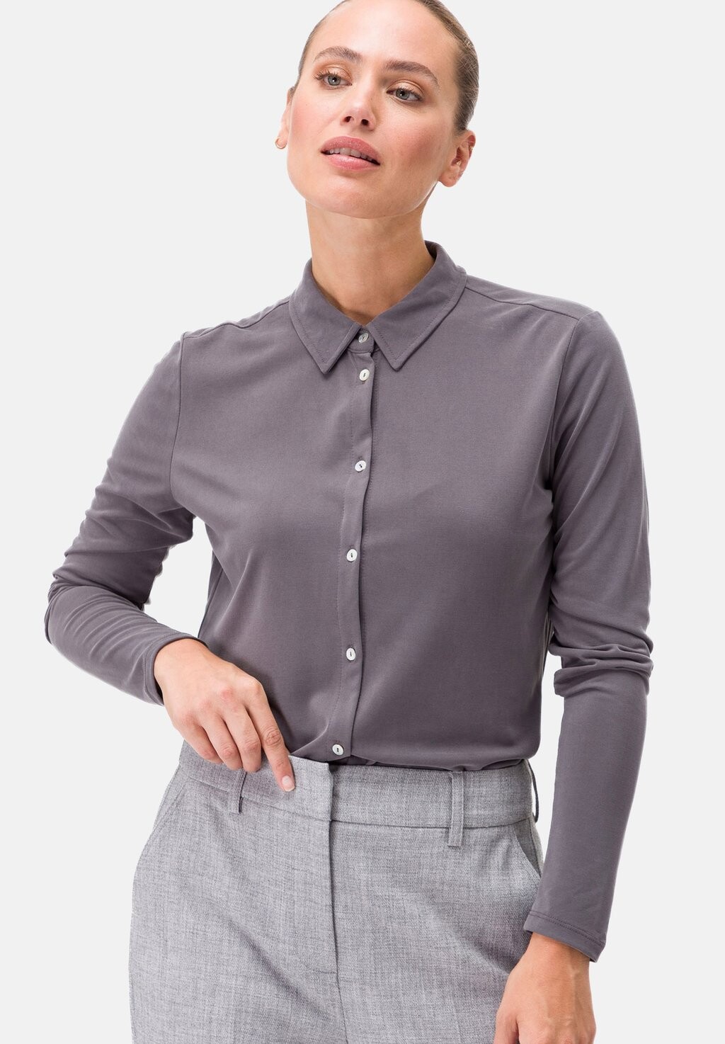 

Блузка на пуговицах zero, серый