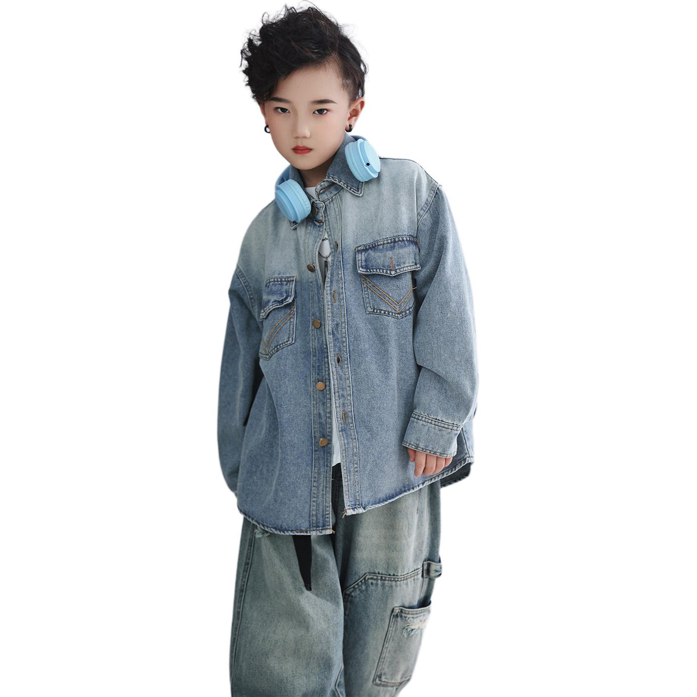 

Детская повседневная рубашка с лацканом Lapel Moderate EASTERN CAMEL, синий