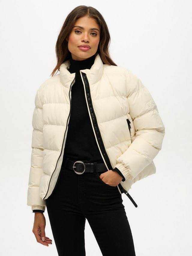 Спортивная пуховая куртка Superdry, Off White