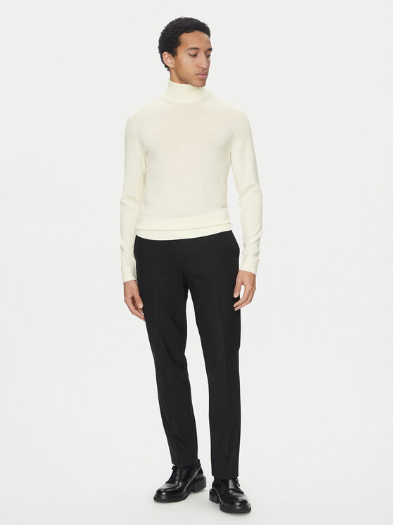 Водолазка slim fit Superior K10K110420 Calvin Klein, экрю — фото 2