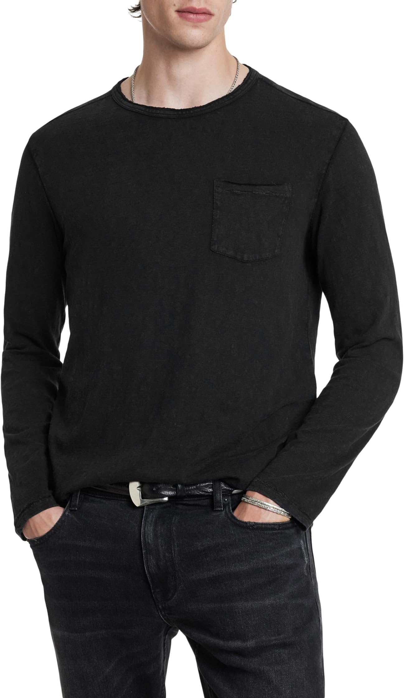 

Футболка John Varvatos Sid Long Sleeve Tee K6393W24, черный