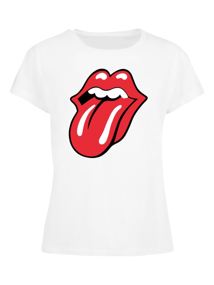 

Женская футболка Box Tee с язычком Rolling Stones белого цвета F4NT4STIC, Белый, Женская футболка Box Tee с язычком Rolling Stones белого цвета F4NT4STIC