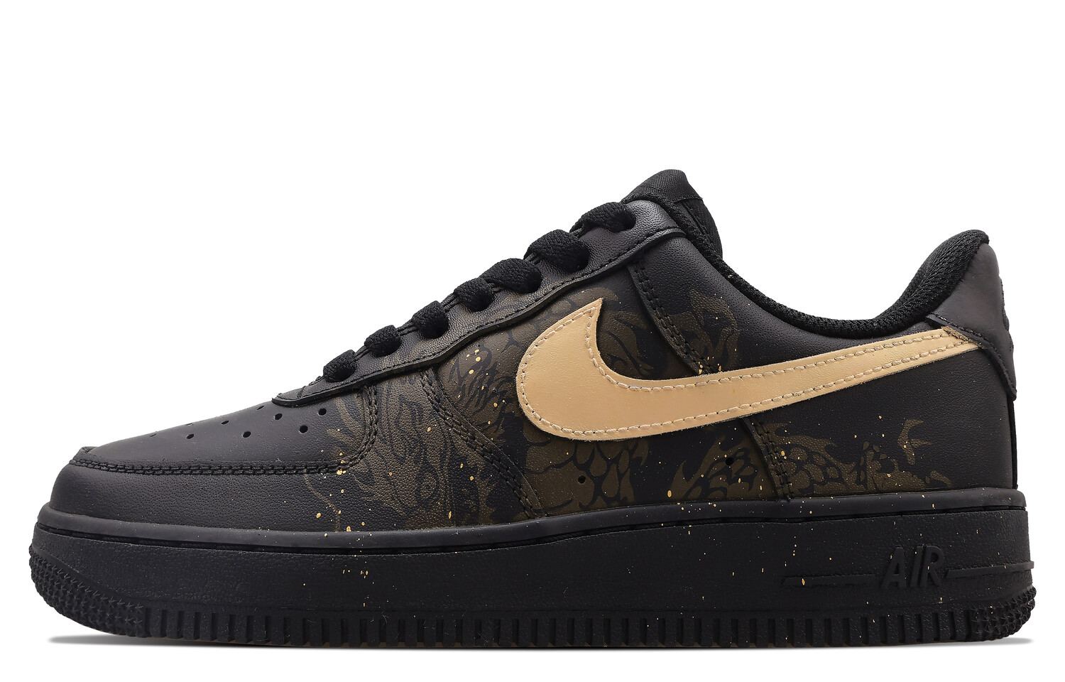 

Кроссовки Nike Air Force 1 Skateboarding, черный/золотой