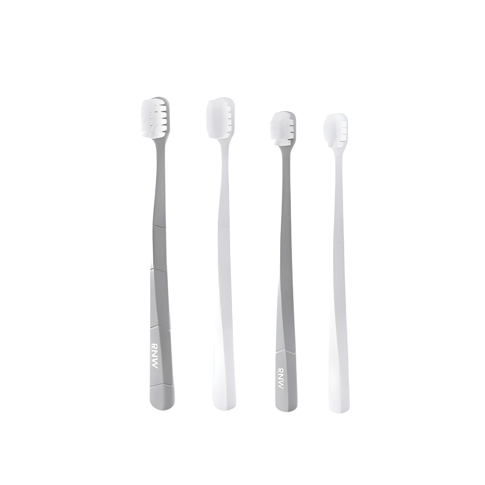 Ультрамягкие зубные щетки для защиты десен, 4 шт RNW, small head белый toothbrush *2 — фото 2