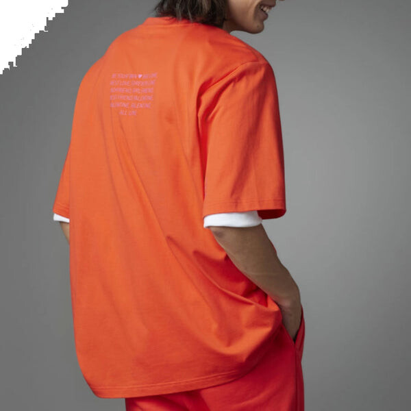 Футболка valentine's day t-shirt 'ornage' Adidas, оранжевый — фото 2