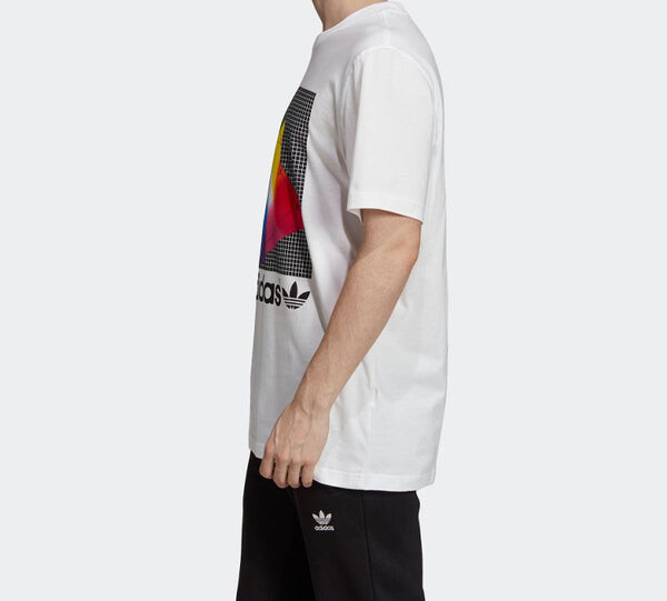 Футболка originals spectrum tee round neck pullover short sleeve white Adidas, белый — фото 4