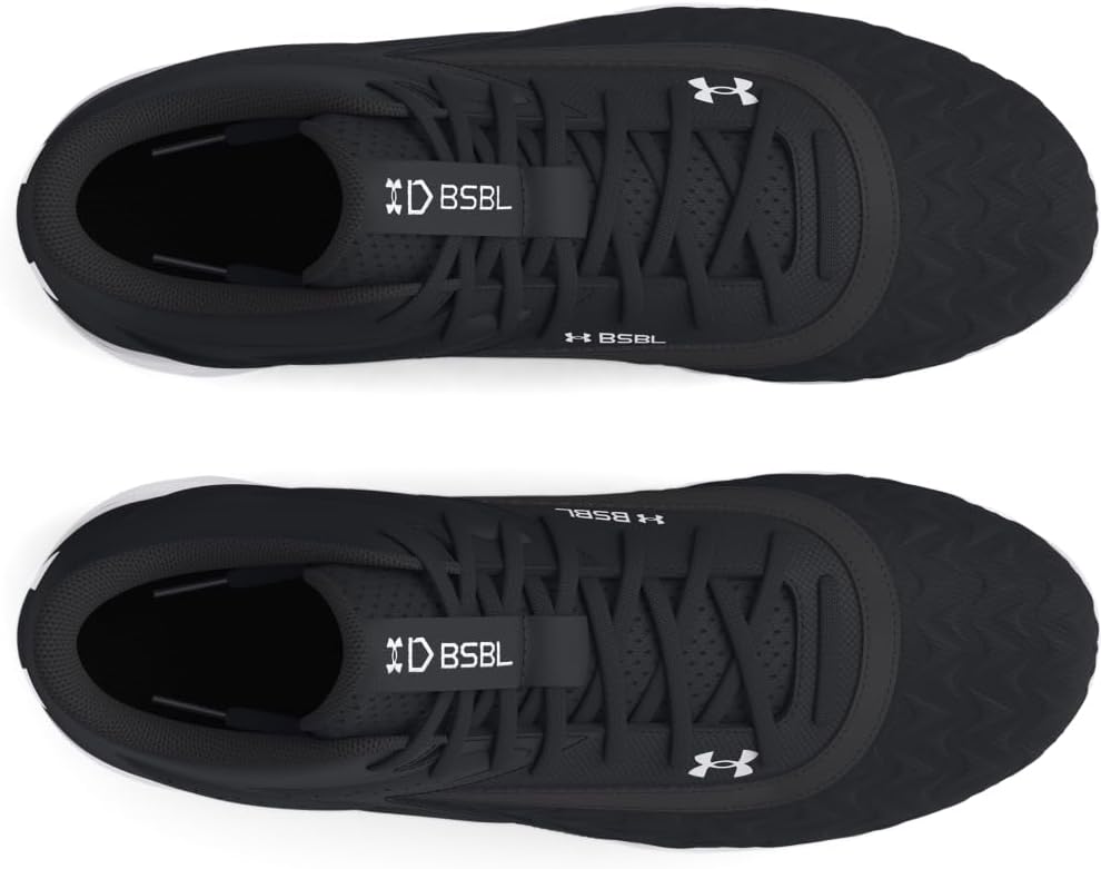 Бейсбольные бутсы Under Armour для мальчиков Leadoff Mid RM JR 3.0, белый/черный — фото 4