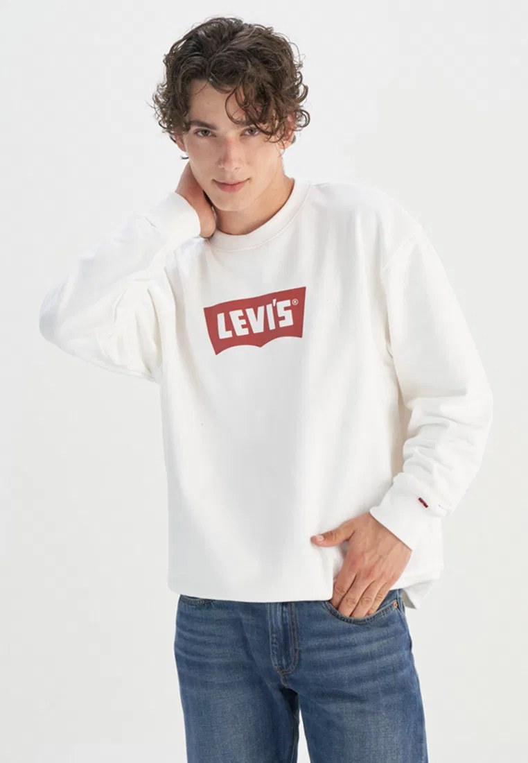 Толстовка, классическая с логотипом, Levi's, белый — фото 2