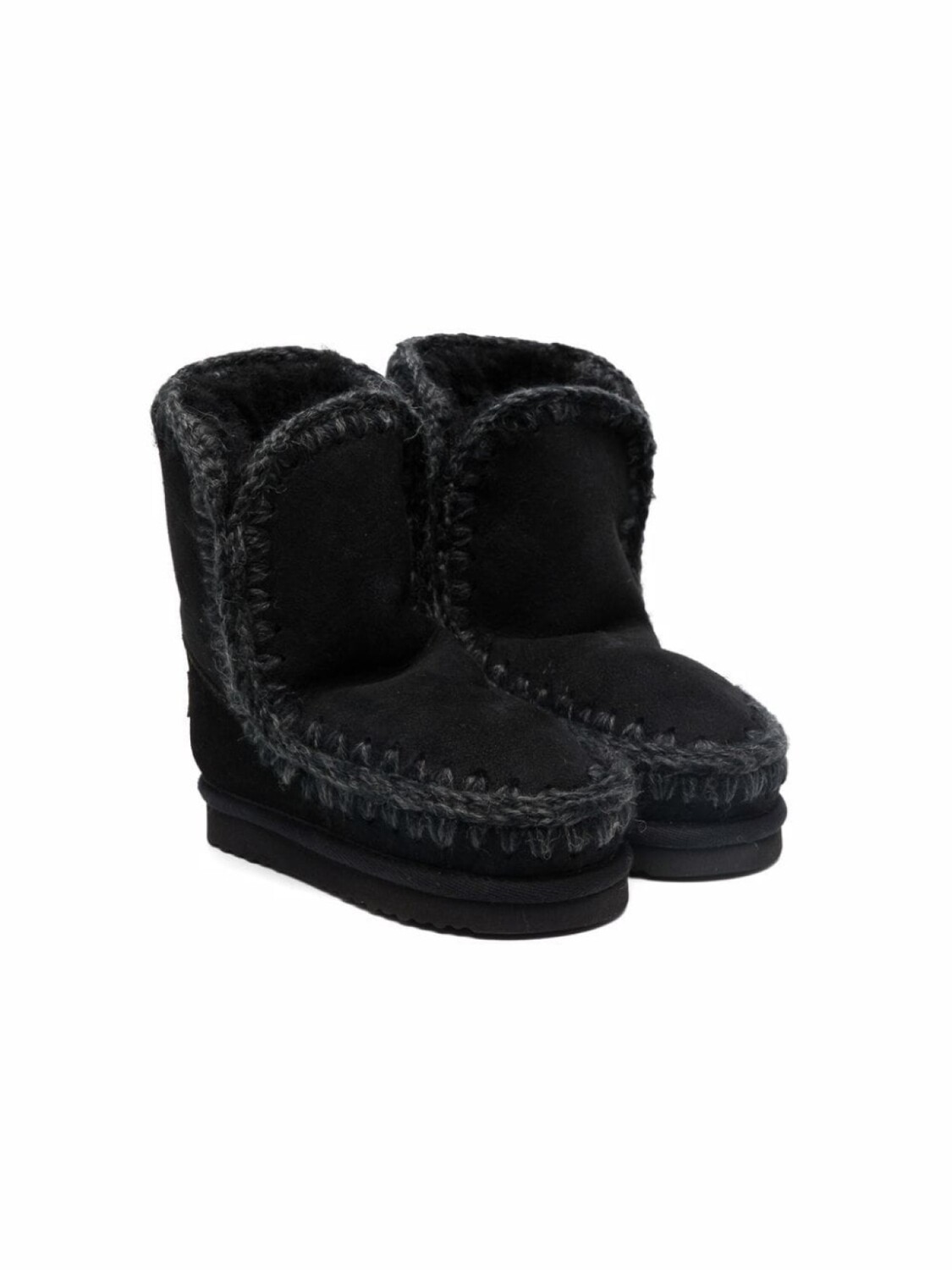 

Mou Kids угги с подкладкой из овчины, черный