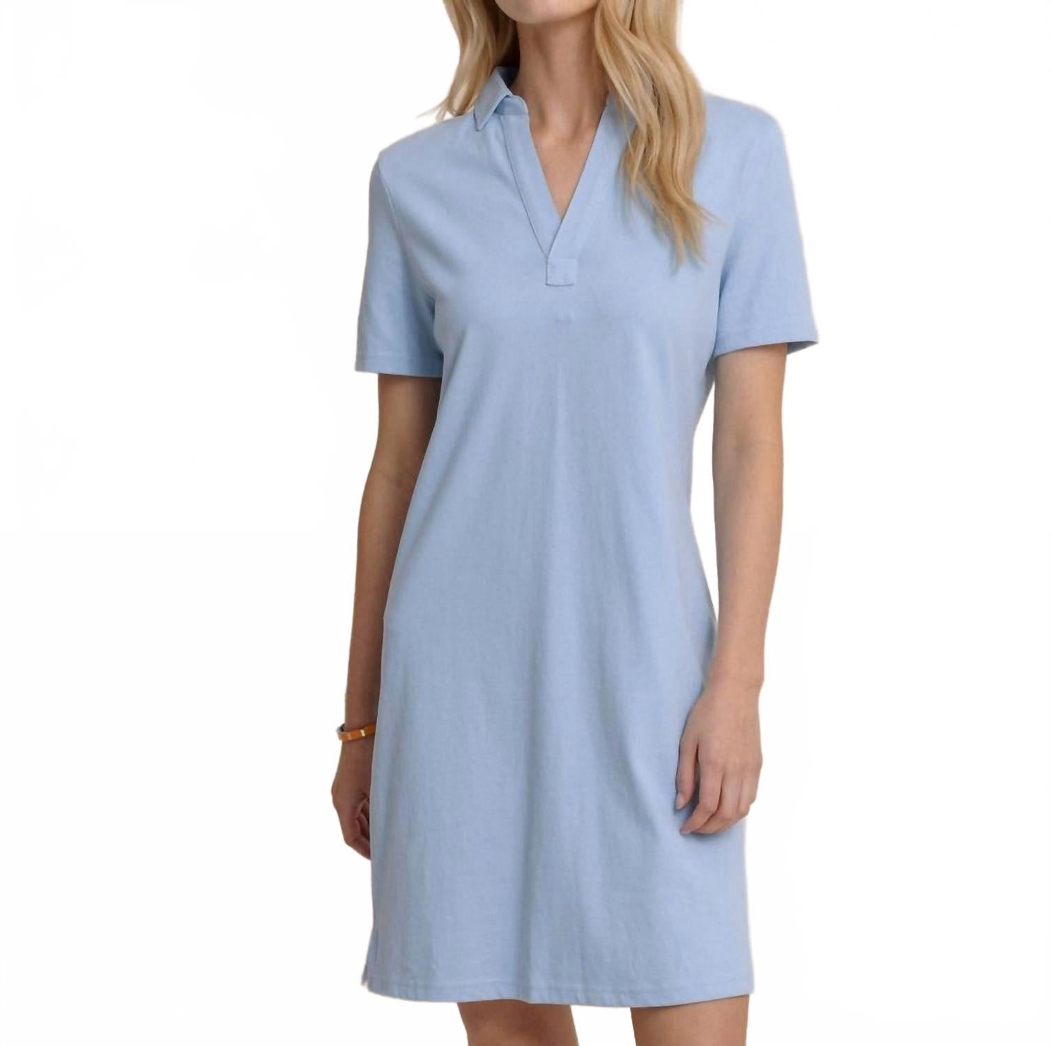 

SOUTHERN TIDE Платье-поло с короткими рукавами, полупрозрачное, лазурного цвета
