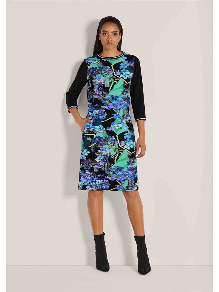 

MADELEINE Яркое трикотажное платье бирюзового/многоцветного оттенка