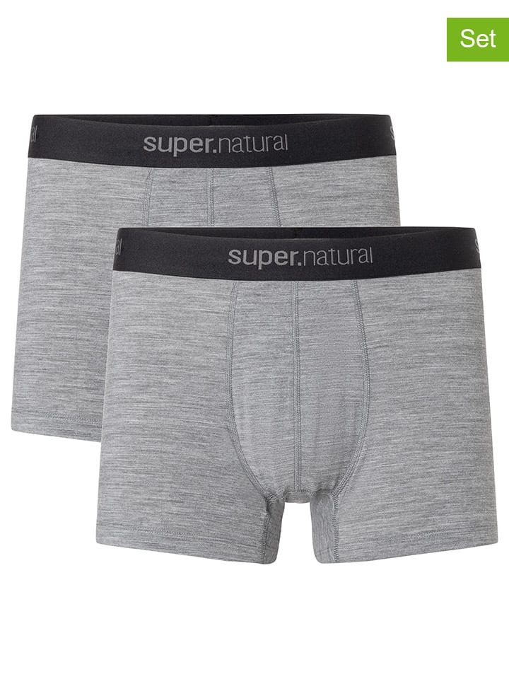 

Super.natural Комплект из 2 штук: функциональные боксерские шорты светло-серого цвета