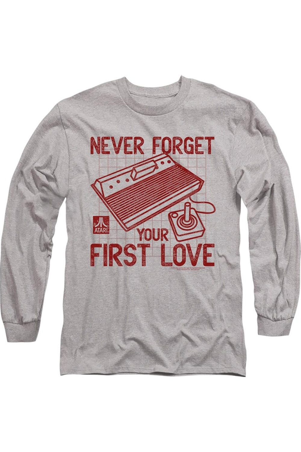 

Футболка Atari First Love с длинным рукавом для взрослых Gildan, цвет athletic heather