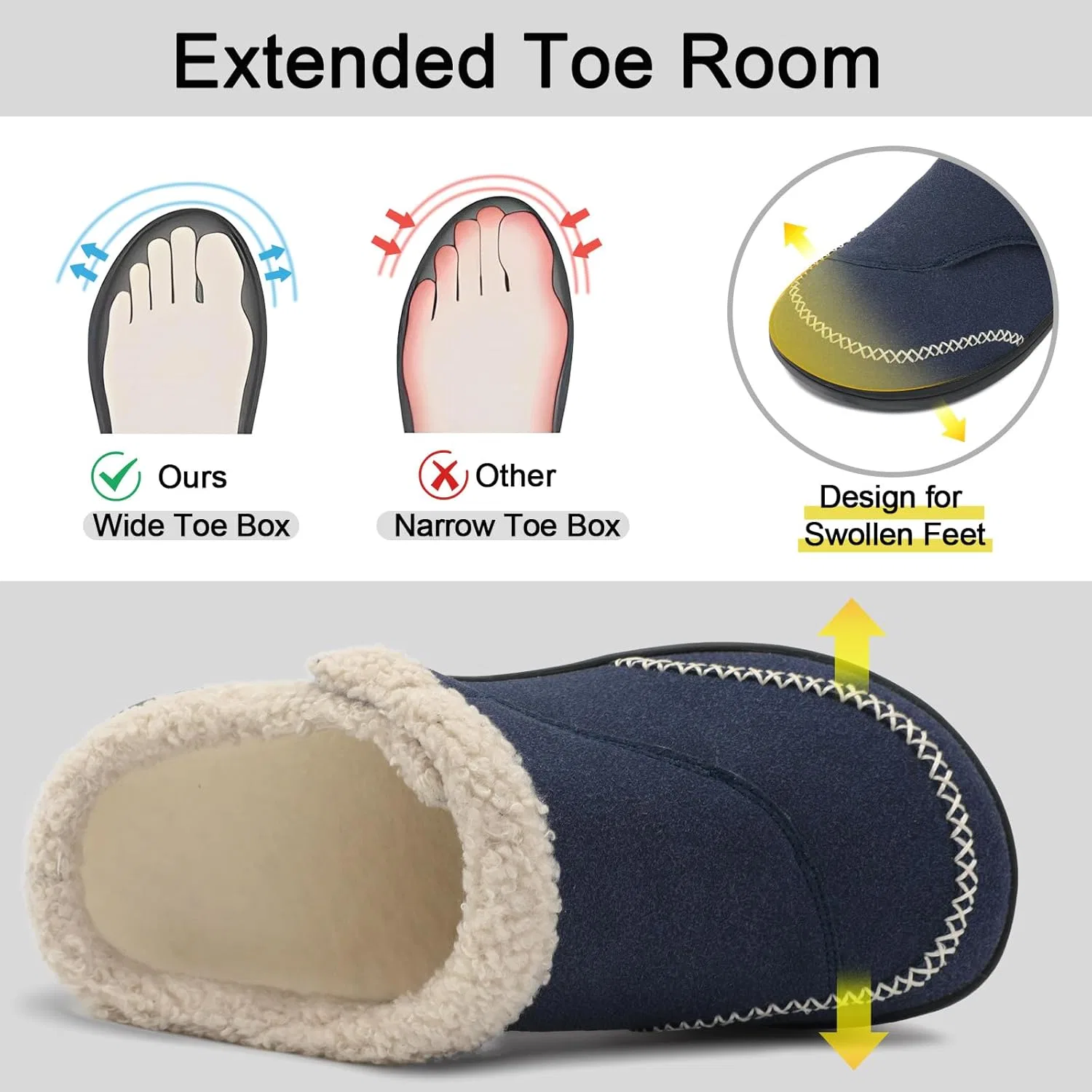 Тапочки с поддержкой стопы, Navy Blue relxfeet — фото 3