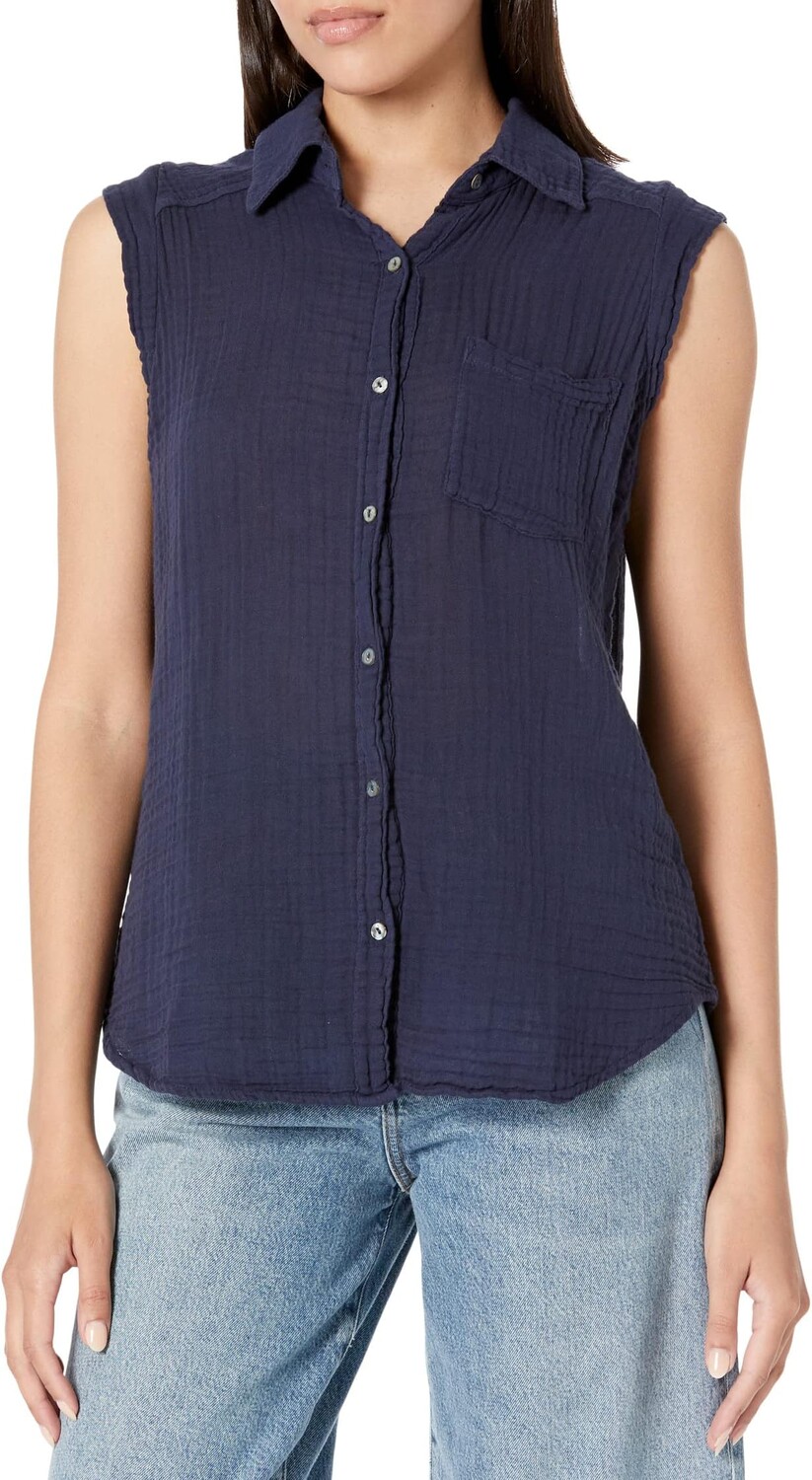 

Топ Michael Stars Monique Button-Down Tank, цвет Admiral