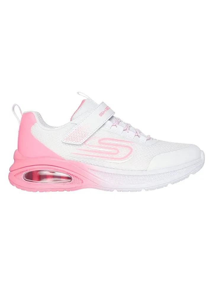 Кроссовки с шнуровкой и липучкой Skechers, белый/розовый