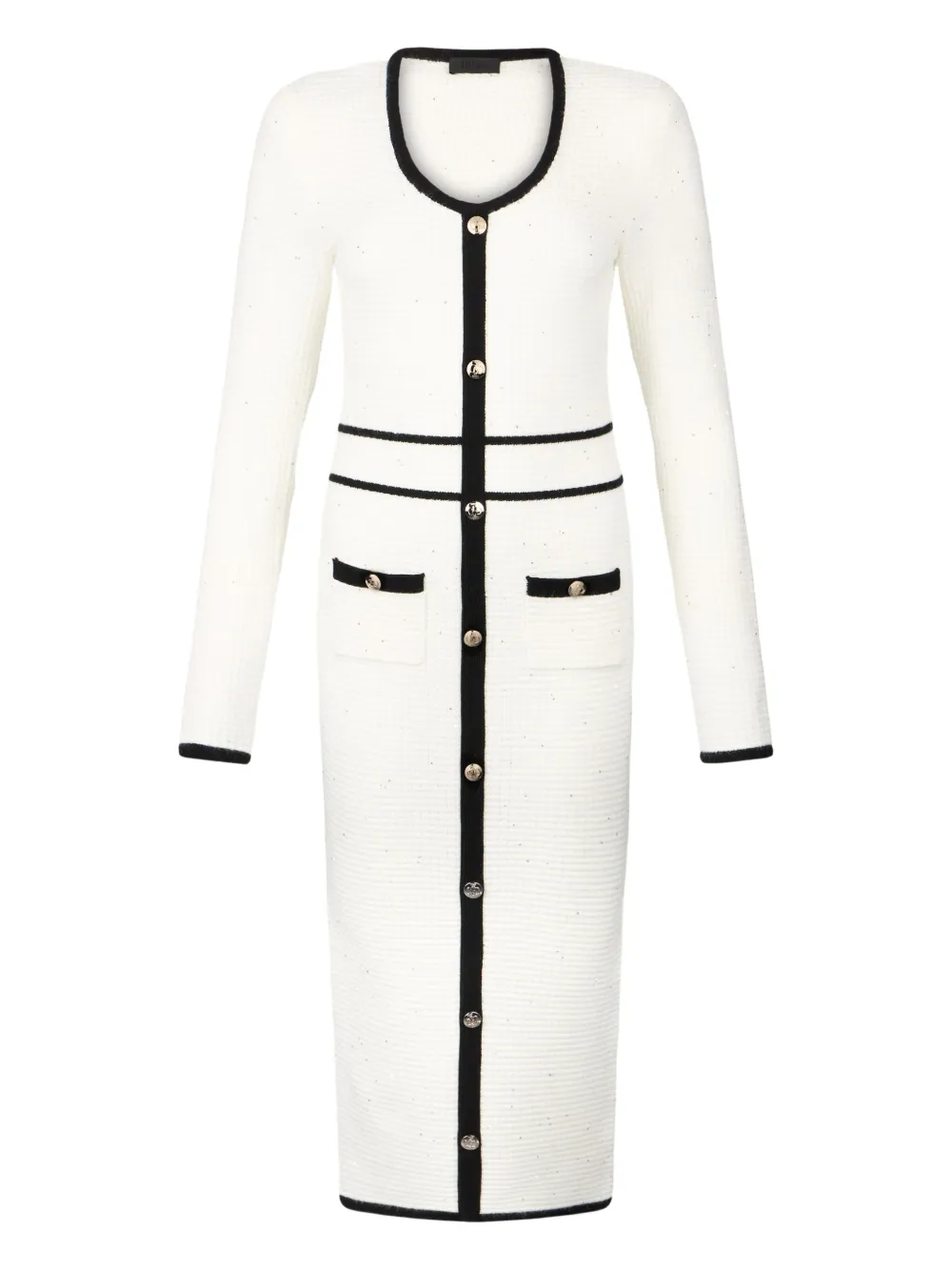 

Платье миди с декоративными пуговицами Liu Jo, белый