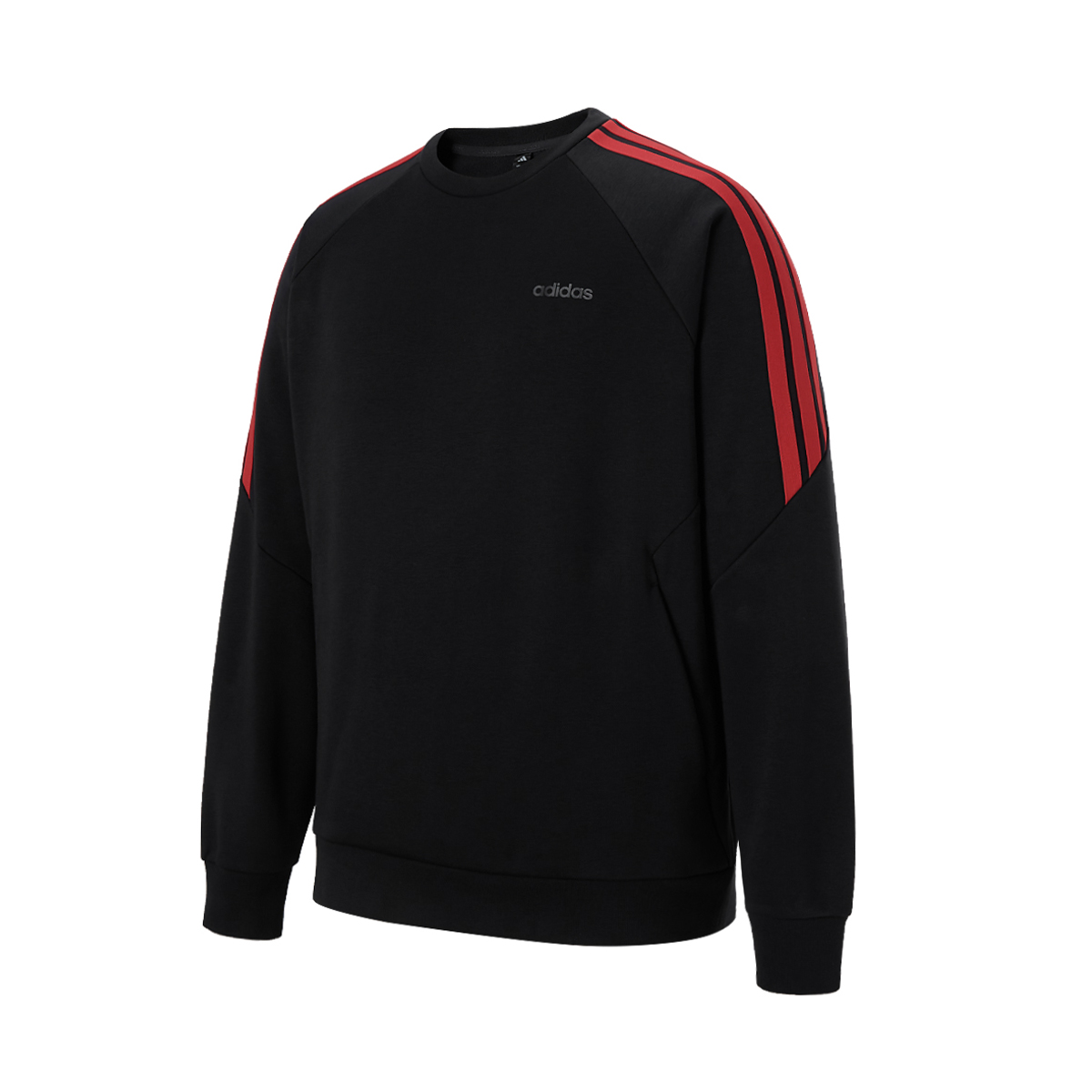 Adidas Свитшот мужской черный с круглым вырезом Moderate