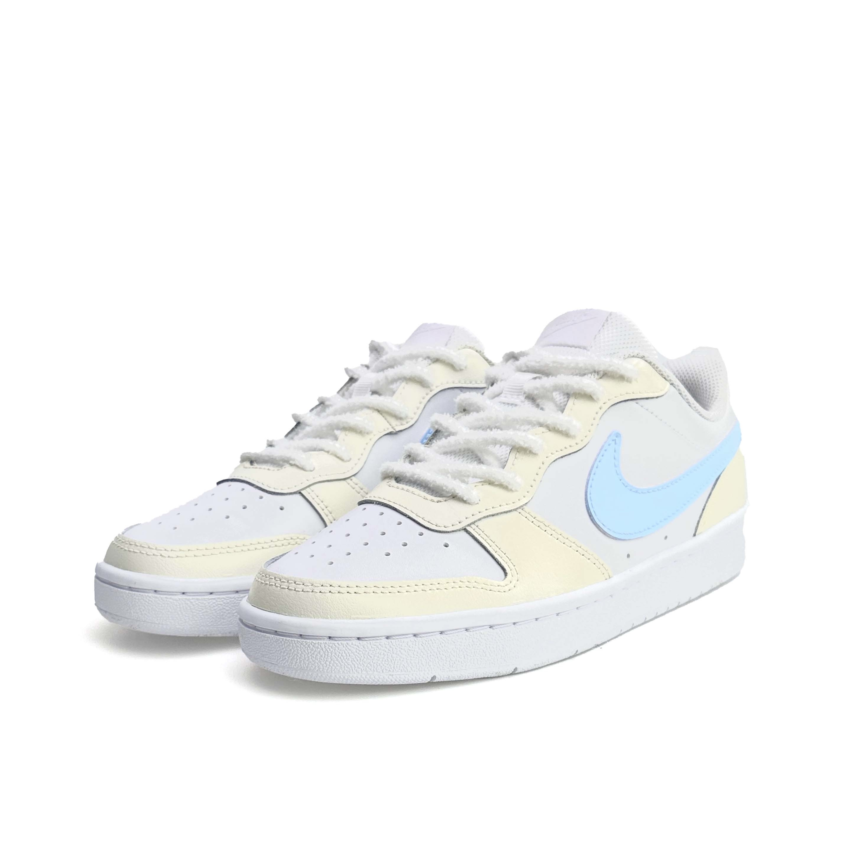 Детские кроссовки для скейтбординга Air Force 1 для начальной школы Nike, желтый/синий — фото 3