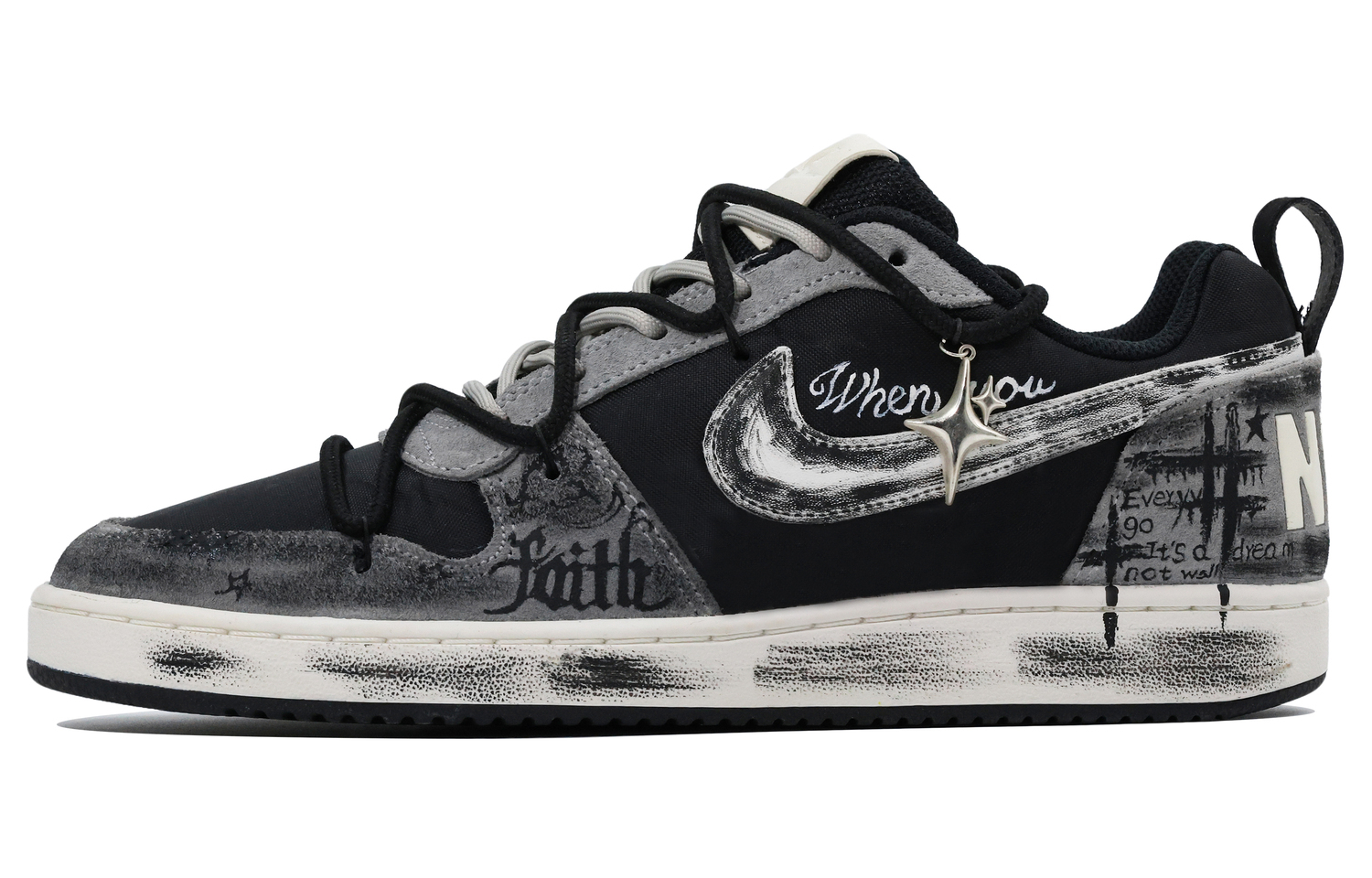 

Мужские скейтерские кроссовки Court Borough Abrasion Resistant Low top Gray Nike, серый