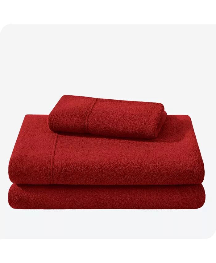 

Комплект простыней из флиса Bare Home, красный