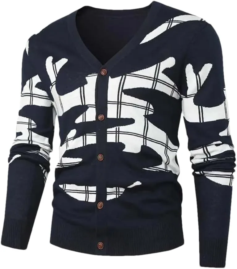 

Мужской кардиган Adhdyuud Casual с длинным рукавом, мягкий, на молнии