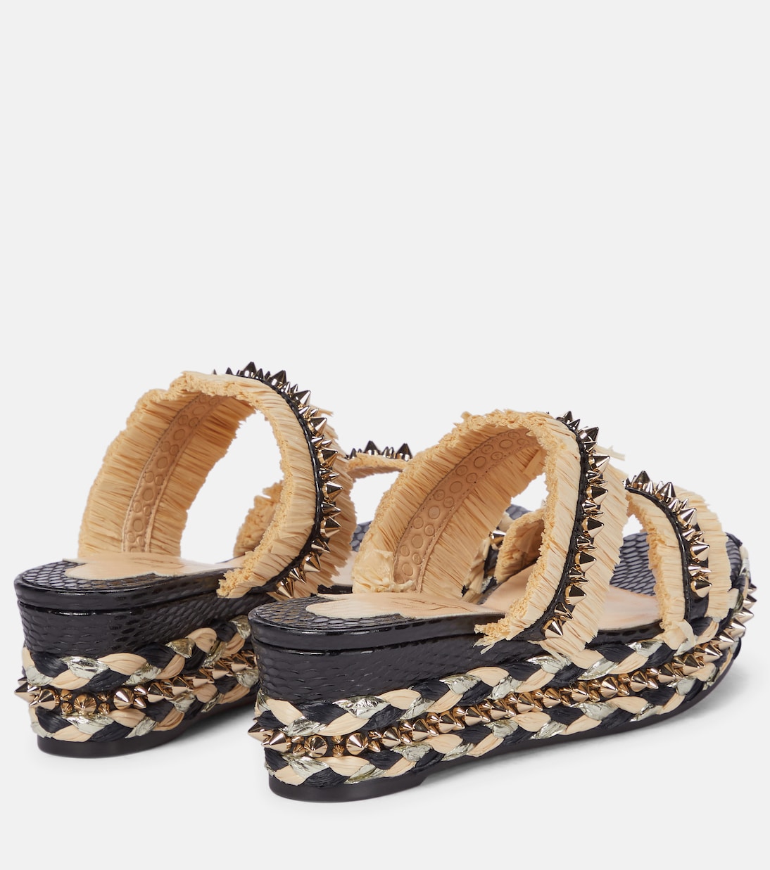 Вьетнамки на платформе из рафии Voltinoudou Christian Louboutin — фото 3