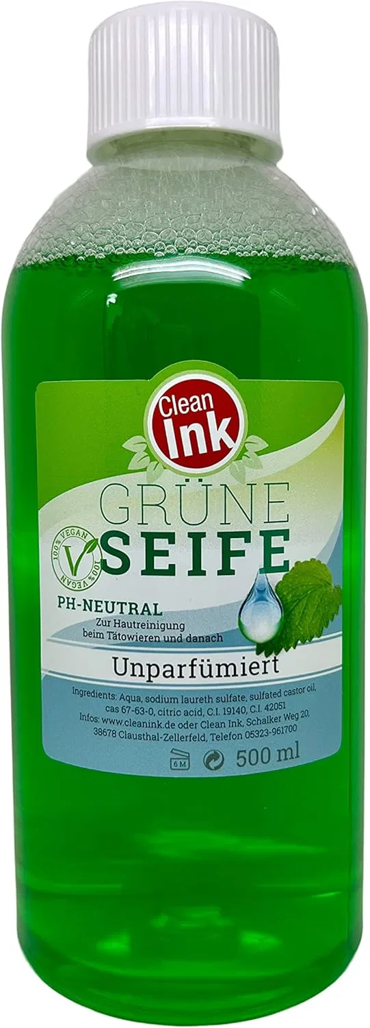 Зеленое мыло-спрей Clean Ink для очищения кожи, 500 мл Han-Sen — фото 3