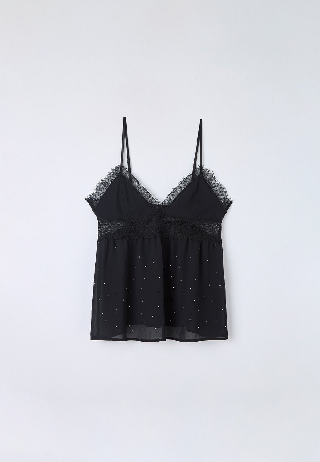 

Пижамный топ CON STRASS Terranova, черный