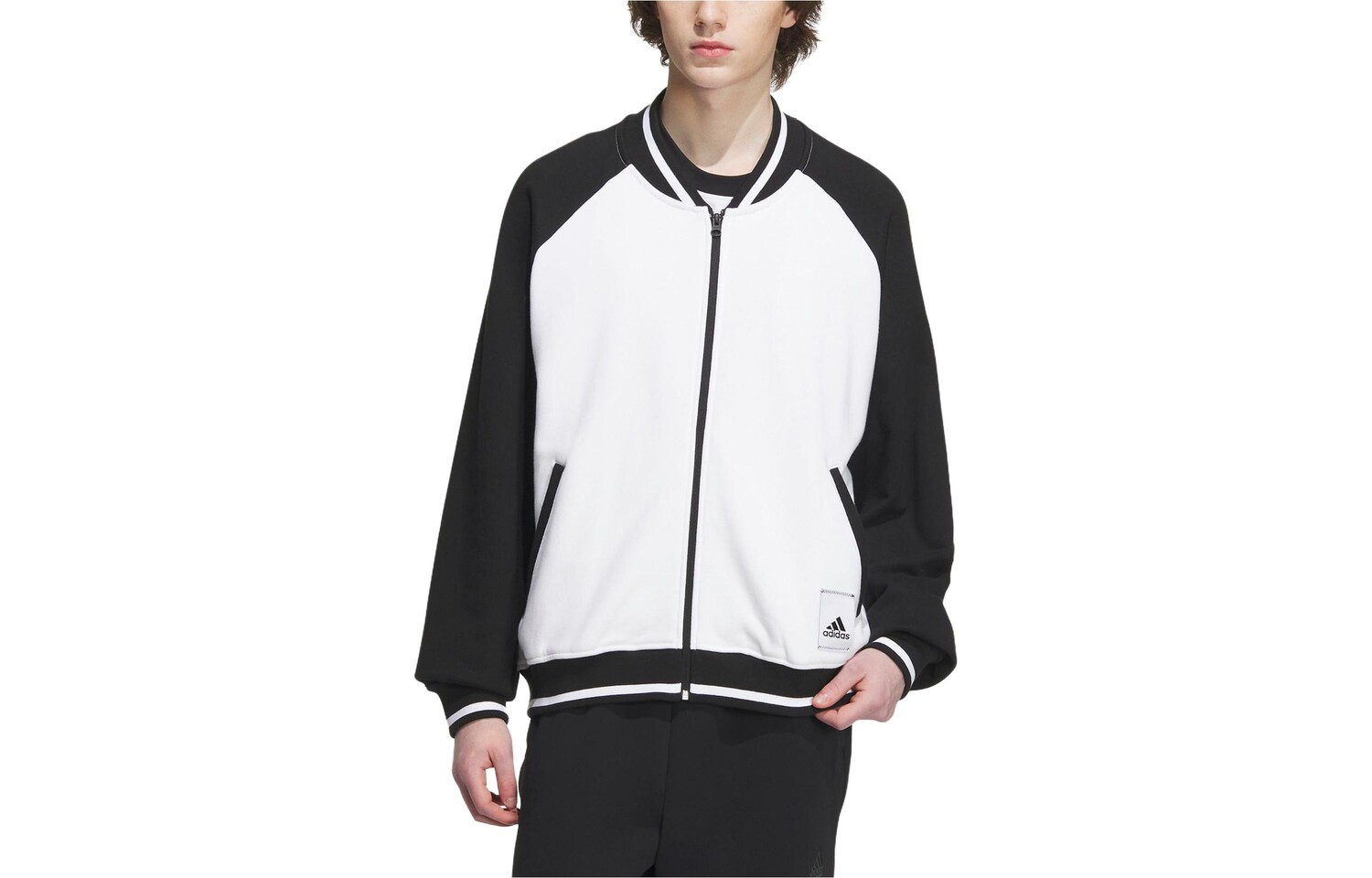 

Куртка унисекс черный/белый Adidas, черный/белый