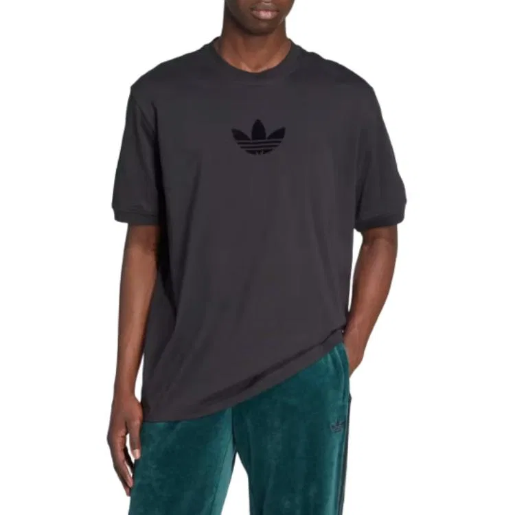 Футболка свободного кроя Adidas Originals черная — фото 2