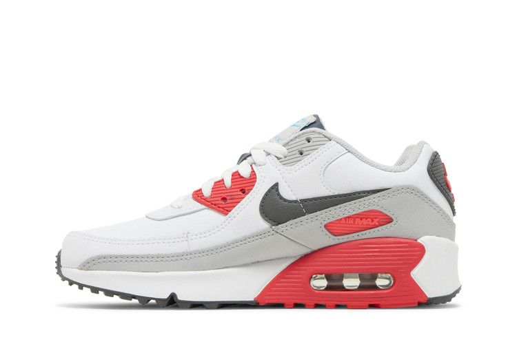 Кроссовки Nike Air Max 90 Leather GS 'White Chlorine Blue', белый — фото 4