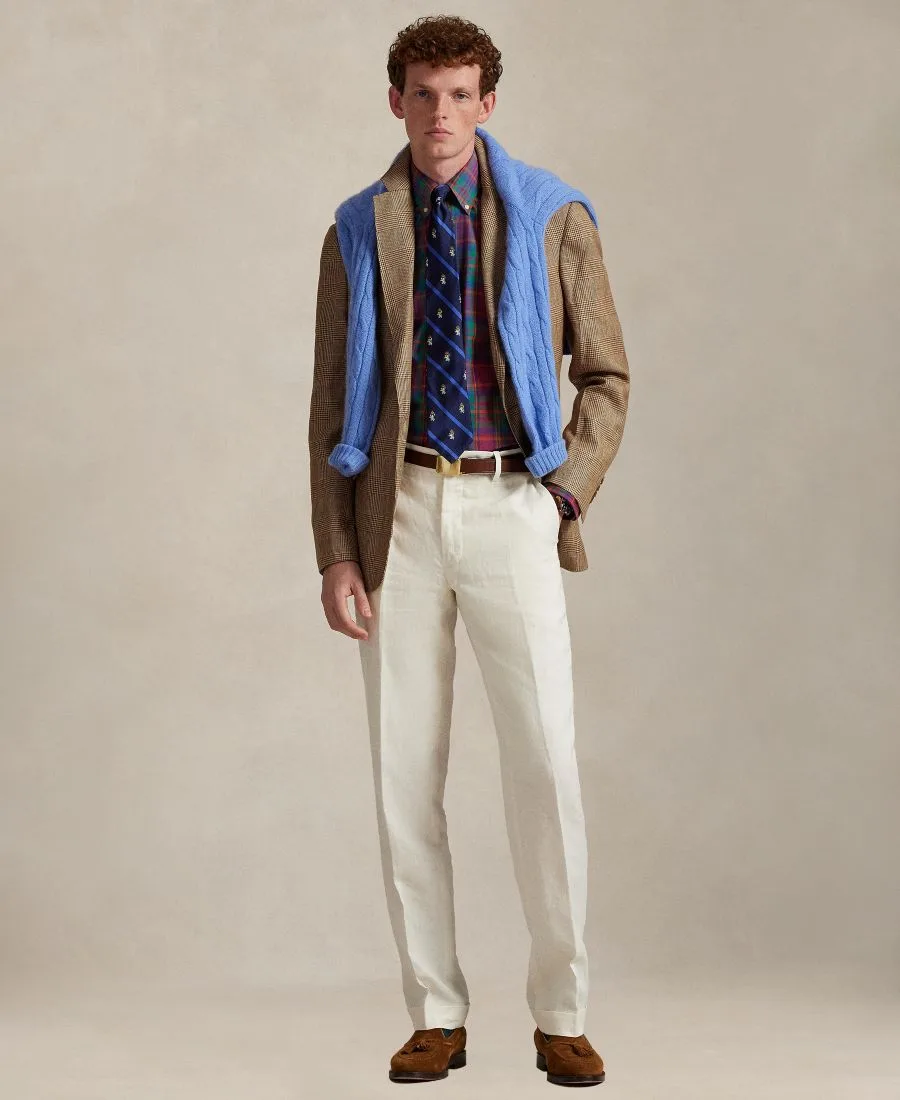 Мужская классическая клетчатая рубашка для активного отдыха Polo Ralph Lauren, berry темно-синий мультиколор — фото 2