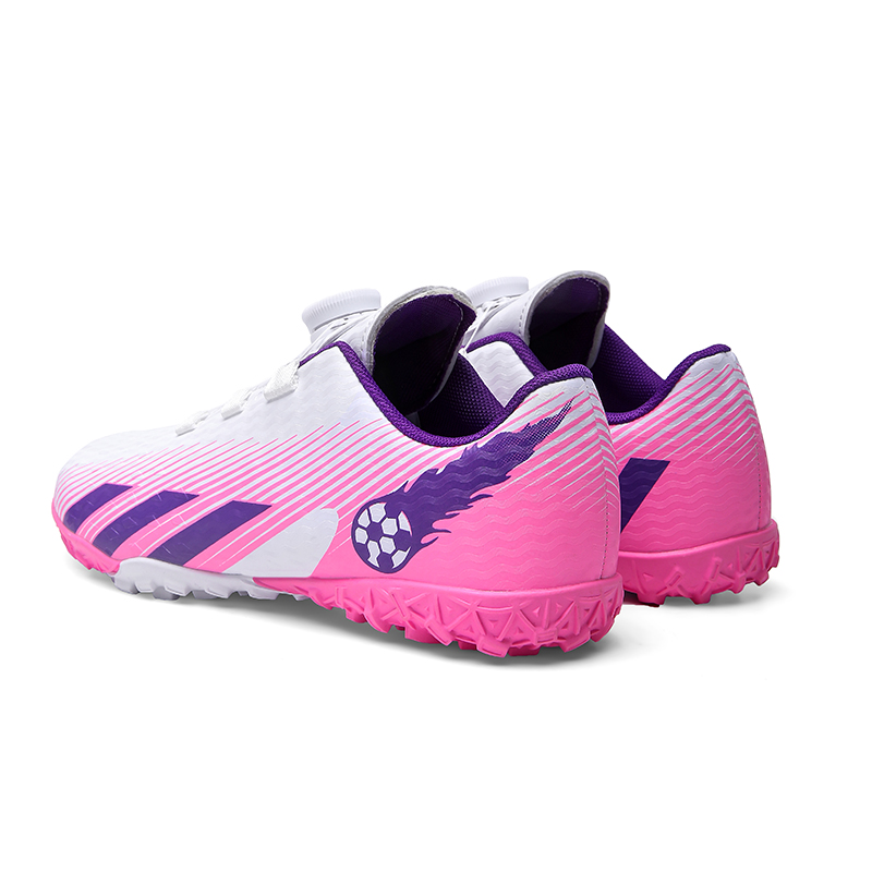 Амортизирующие, износостойкие, быстросохнущие футбольные бутсы Unisex White Pink Kinglake — фото 4