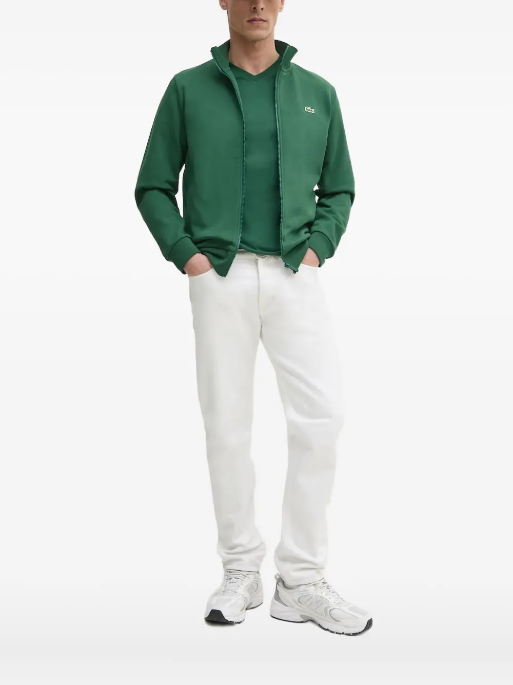 

Толстовка с застежкой-молнией на вороте Lacoste, зеленый