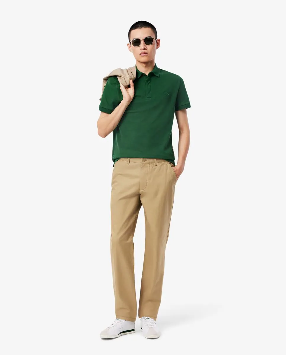 

Мужские брюки-чиносы прямого кроя из хлопка Lacoste, бежевый