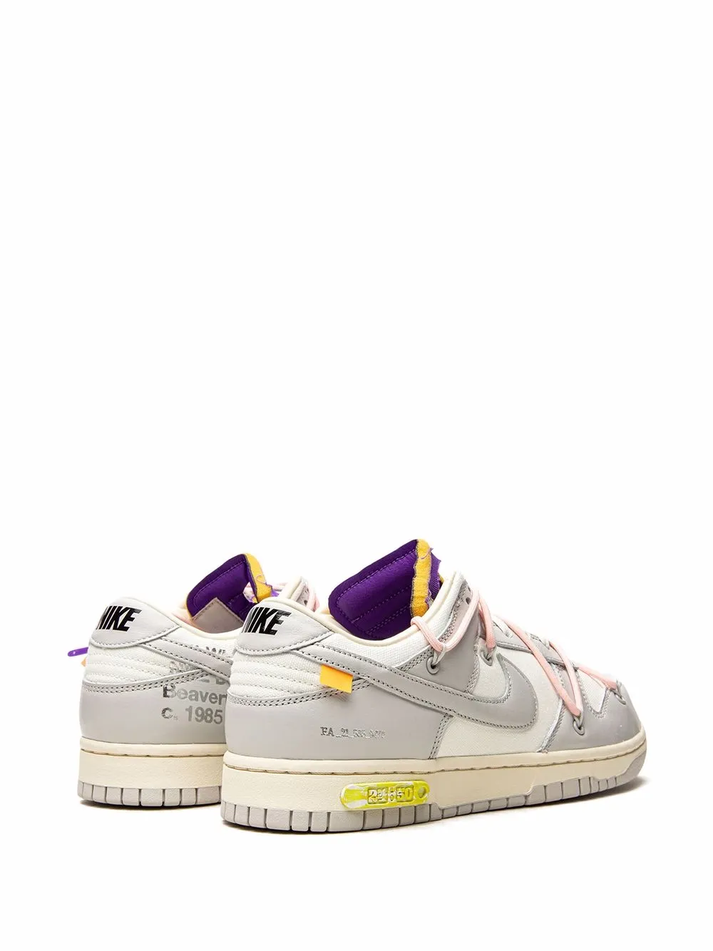 Кроссовки Dunk Low из коллаборации с Off-White Nike X Off-White, белый — фото 3