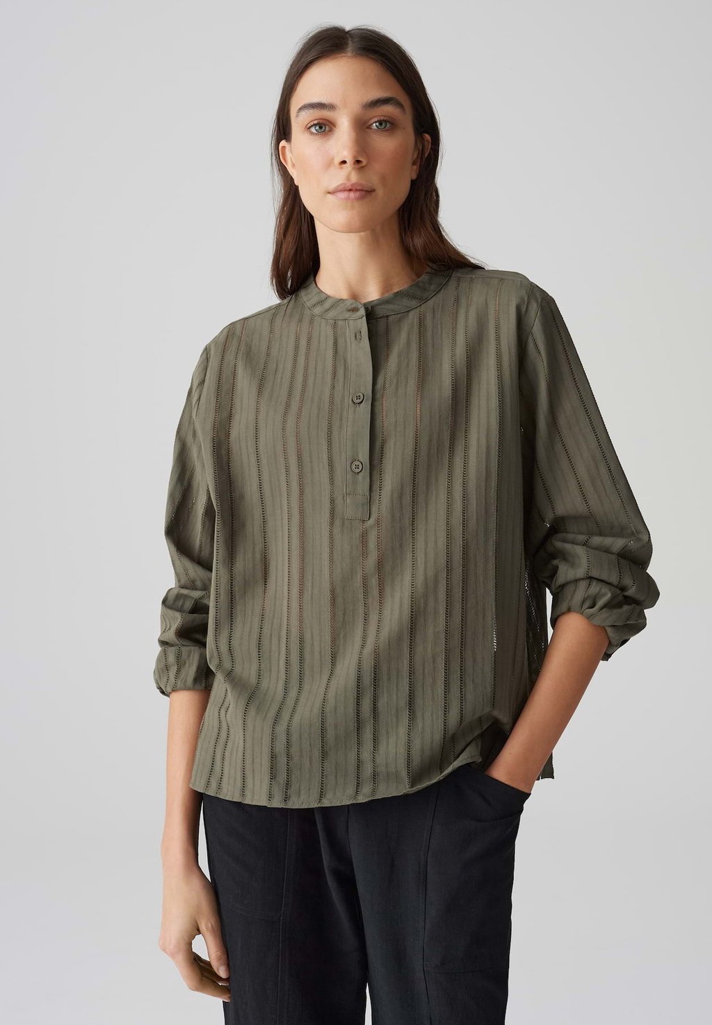 

Блуза LOOSE FIT LACE OPUS, оливковый