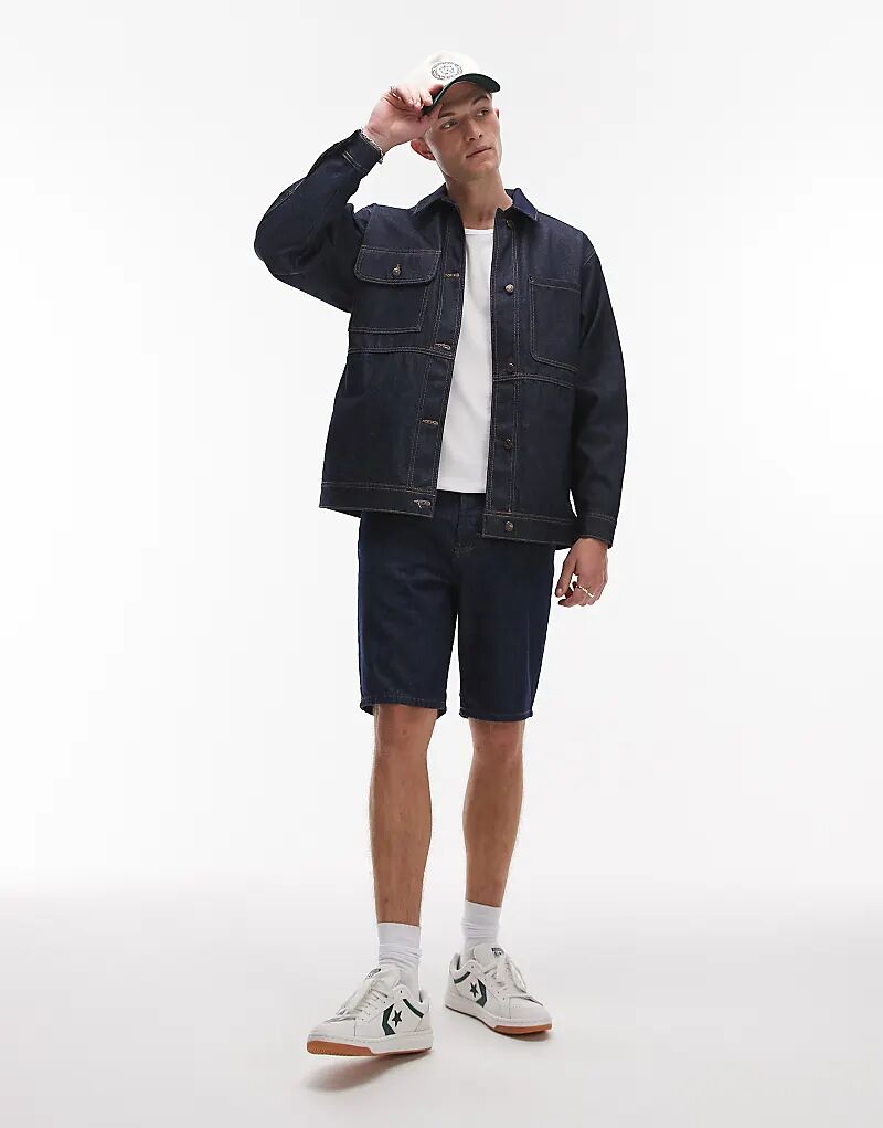 

Джинсы Topman прямого кроя из денима, необработанные