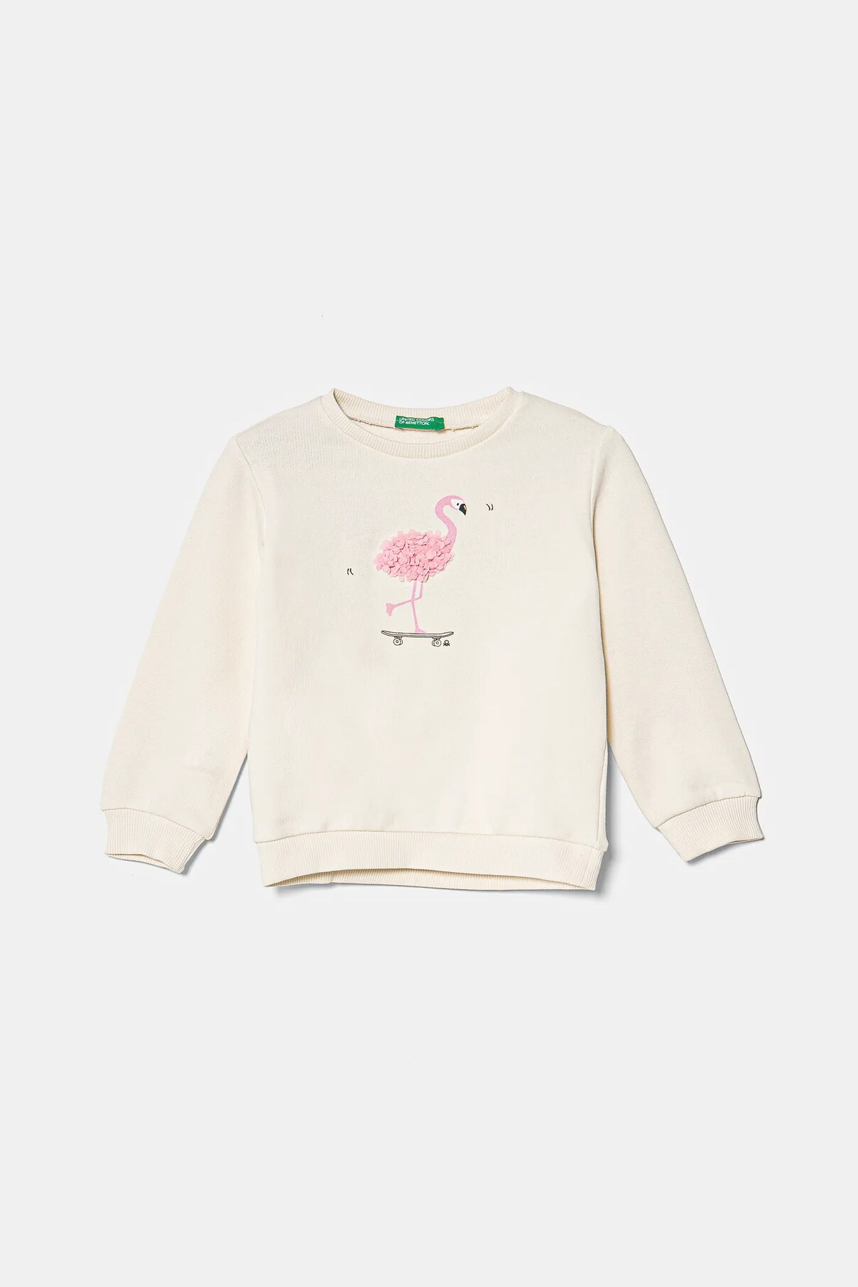 

Детская хлопковая толстовка United Colors Of Benetton, бежевый