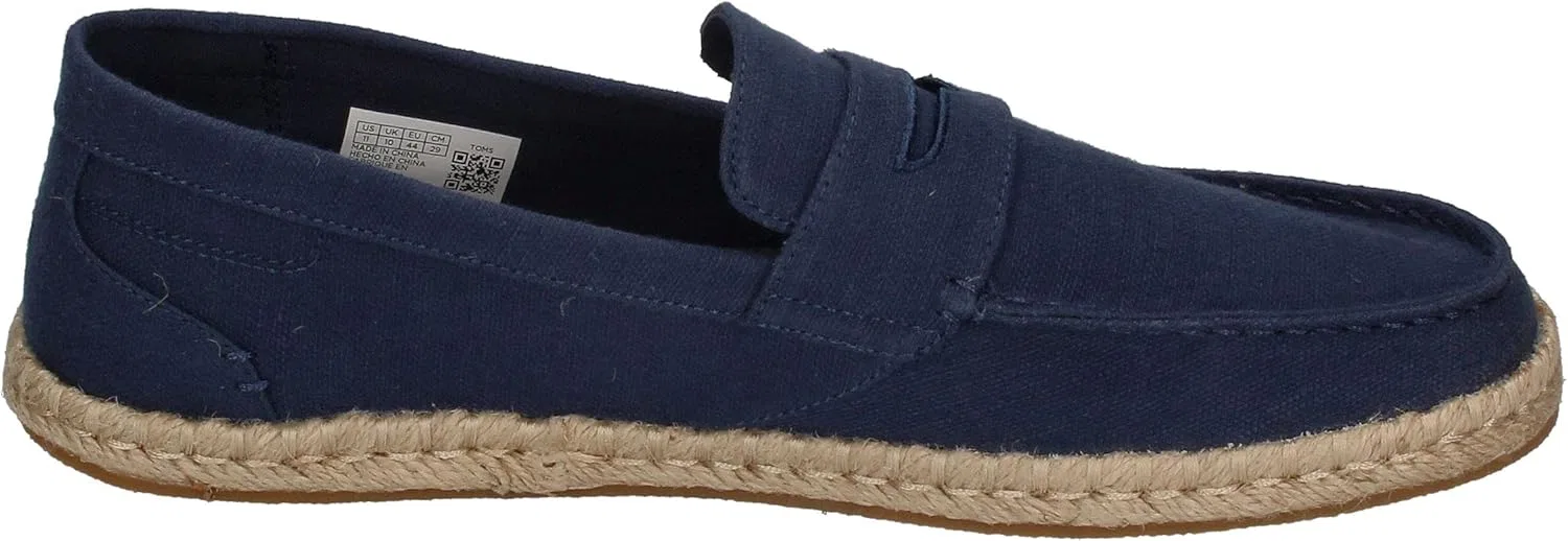 TOMS Herren Stanford Seil туфли, Navy Blue Slubby Fabric — фото 4