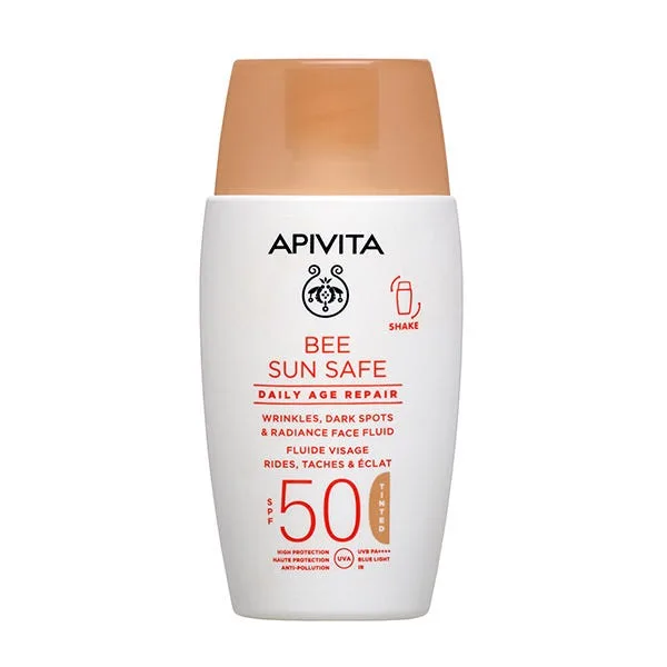 Жидкий солнцезащитный крем SPF50 с цветным покрытием 50 мл APIVITA