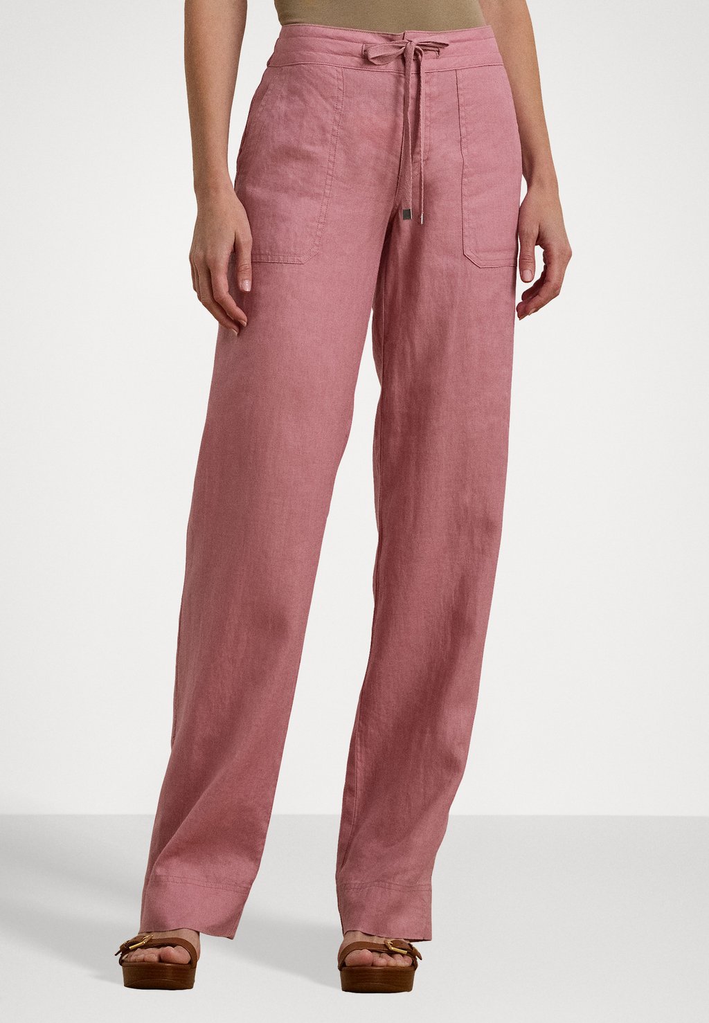 

Брюки JOVONIE LINEN WIDE LEG PANT Lauren Ralph Lauren, розовый