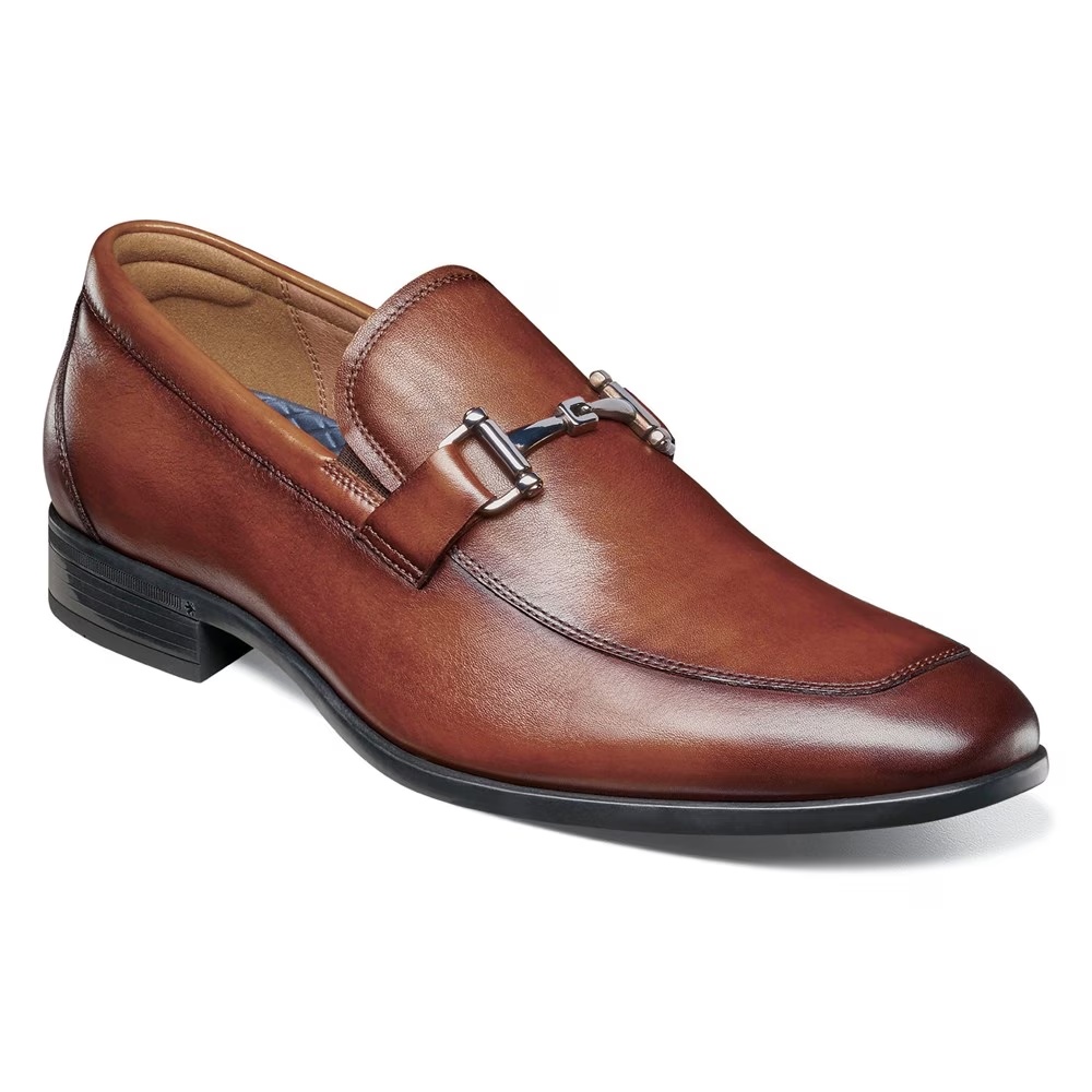 

Туфли мокасины Zaffiro с металлической застежкой Florsheim, cognac